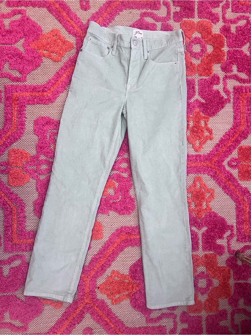 Women’s Jeans in Light Mint - corduroy 26 vintage slim straight